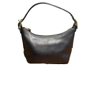 Vintage Coach 9844 Mini Demi Hobo Black Leather Shoulder Mini Bag Handbag Purse